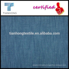 blue color cotton and viscose denim/yarn dyed spandex fabric/rayon cotton twill stretch fabric with elastane